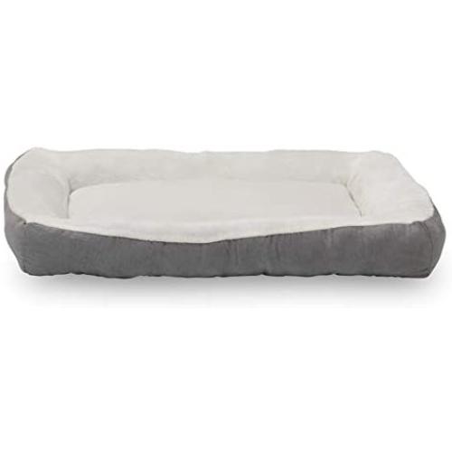 long rich Rectangle Low Bumper Pet Bed, 40 x 30, Plush & Non-Slip Buttom, by Happycare Textiles