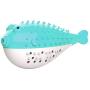ocijf179 Cat Toy Pet Cat Kitten TPR Puffer Fish Toothbrush Catnip Molar Soft Bite Chew Play Toy - Blue