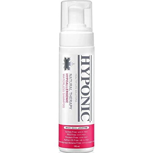 HYPONIC Hypoallergenic Natural Therapy Waterless Shampoo, Scented for All Pets | Natural, Dry Shampoo| Free of Harmful Chemicals | Detangles, Moisturizes, Odor Control 6.4oz (190ml)