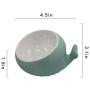 Tocrouy Big Mouth & Whale Shape Elevated Dog Feeder, Single Raised Cat Bowl Ceramic Bowl, Perfect for Small to Medium Sized Cats