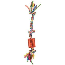 Mammoth 10-Inch TPR Squeaky Cloth Rope, Small