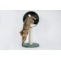 Furrytail Scandinavian Style Activity Cat Tree Condo with Scratching Post and Teasing Toy, Super Soft Plush Cushion & Chenille Fabric, 27-Inch Cat Tower Kitten Play House Furniture