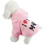 2 Pieces Pet Clothes Puppy Hoodie Sweater Dog Pullover Sweater I Love My Mom Dog Sweatshirt Warm Sweater (M, Black and Pink)