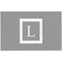 KESS InHouse Kess Original Monogram Solid Grey Letter L Feeding Mat for Pet Bowl, 24 by 15-Inch KESS InHouse Kess Original Monogram Solid Grey Letter L Feeding Mat for Pet Bowl, 24 by 15-Inch