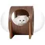 MYZOO Spaceship Alpha, Warm and Cozy Pet Bed for Cat & Dog, Designed & Modern Cat House, Wooden Cat Furniture(Oak & Walnut) MYZOO Spaceship Alpha, Warm and Cozy Pet Bed for Cat & Dog, Designed & Modern Cat House, Wooden Cat Furniture(Oak & Walnut)