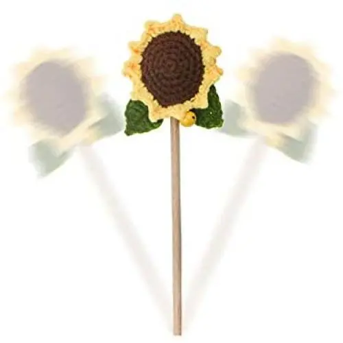 Sunflower Cat Funny Teaser,Flower Crochet Knitted Puppy Interactive Toy,Kitten Catcher Exerciser Chewing Stick Wooden Long Pole Pet Playing Supplies with Bell Sunflower Cat Funny Teaser,Flower Crochet Knitted Puppy Interactive Toy,Kitten Catcher Exerciser Chewing Stick Wooden Long Pole Pet Playing Supplies with Bell