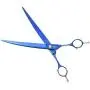 ShearsDirect Japanese 440C Curved Blue Titanium Cutting Shears with Pink Gem Stone Tension and Double Finger Rest, 8.0-Inch ShearsDirect Japanese 440C Curved Blue Titanium Cutting Shears with Pink Gem Stone Tension and Double Finger Rest, 8.0-Inch