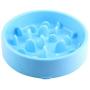 Pet Bowl, Environmentally Friendly Materials Feeder Dog Cat Bowl Slow Feeder(Blue)