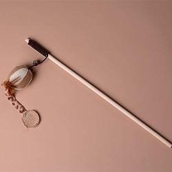 Pet Mouse Cat Toy Feather Cute Design Bird Feather Plush Pet Toy Cat Teaser Stick Pet Toy for Cats Stick Ball Products for Kids