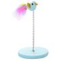 Cat Scratch Board Funny Plush Fish Bird Pattern Spring Interactive Toy for Pet Kitten Cats