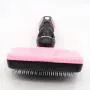 US-DXB Easy Cleaning Slicker Brush Pet Clean Grooming Tool Loose Hair for Dog and Cat(Pink)