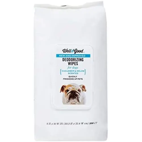 Well & Good Cucumber Melon Deodorizing Dog Wipes, Pack of 100 Wipes, 100 CT Well & Good Cucumber Melon Deodorizing Dog Wipes, Pack of 100 Wipes, 100 CT