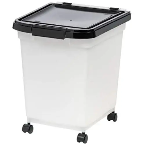IRIS USA Airtight Pet Food Container, Black MP-350 IRIS USA Airtight Pet Food Container, Black MP-350