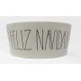 Rae Dunn FELIZ NAVIDAD Large Christmas Dog Food Bowl by Magenta