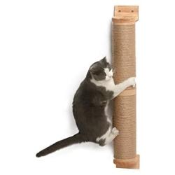 FUKUMARU Cat Scratching Post Wall Mounted, 36 Inch Tall Cat Scratch Post for Large Cats, Rubber Wood Cat Scratcher Posts for Kittens