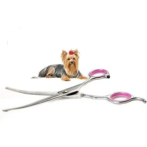 Dog Grooming Scissors Curved 7 Inch Stainless Steel with Safety Round Tips Professional Pet Grooming Shears for Dogs and Cats Dog Grooming Scissors Curved 7 Inch Stainless Steel with Safety Round Tips Professional Pet Grooming Shears for Dogs and Cats