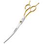 JASON 7.5'' Curved Dog Grooming Scissors, Cats Grooming Shears Pets Trimming Kit for Right Handed Groomers, Sharp, Comfortable, Light-Weight Shear