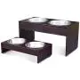 PetFusion Elevated Dog Bowls, Cat Bowls -- Bamboo feeder w/ Water Resistant seal (Short 4'' Tall 10'' options). US FOOD GRADE Stainless Steel raised bowls PetFusion Elevated Dog Bowls, Cat Bowls -- Bamboo feeder w/ Water Resistant seal (Short 4'' Tall 10'' options). US FOOD GRADE Stainless Steel raised bowls