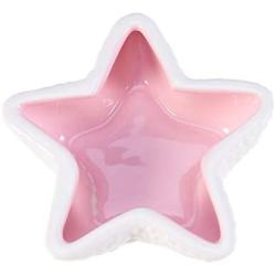 POPETPOP Pet Feeding Bowl Ceramic Feeding Bowl for Hamster Small Pet (Pink)