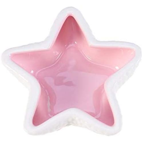 POPETPOP Pet Feeding Bowl Ceramic Feeding Bowl for Hamster Small Pet (Pink)