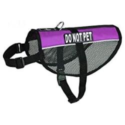 DO NOT PET Service Dog mesh Vest Harness Cool Comfort Nylon for Dogs Small Medium Large Purchase Comes with 2 Reflective DO NOT PET Removable Patches. Please Measure Your Dog Before Ordering