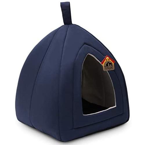 Hollypet Self-Warming Comfortable Triangle Cat Bed Tent House, 13 × 13 × 14 inches