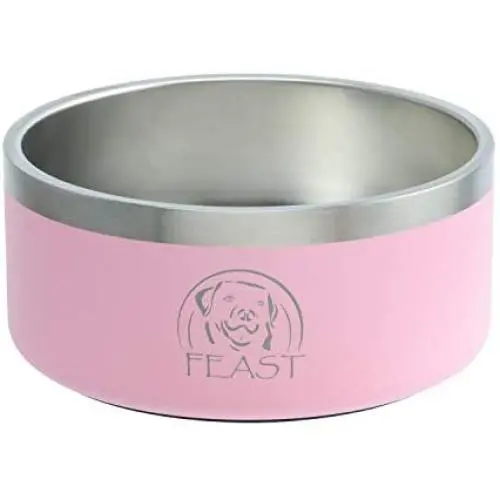 Feast Stainless Steel Dog Bowl, Heavy Duty, Dishwasher Safe, Anti-Rust, Non-Slip Silicone Ring, A Great Dog Food Bowl and Dog Water Bowl, Small, Medium, and Large Pets, 64 oz Feast Stainless Steel Dog Bowl, Heavy Duty, Dishwasher Safe, Anti-Rust, Non-Slip Silicone Ring, A Great Dog Food Bowl and Dog Water Bowl, Small, Medium, and Large Pets, 64 oz