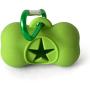 Planet Bestie Biodegradable Small Dog Poop Bag Holder, Eco-Friendly Silicone Dog Waste Bag Dispenser with Carabiner Dog Leash − Dog Supplies (Green)