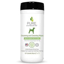 Pure and Natural Pet - Grooming and Cleansing Wipes Green Tea Green Tea 50 Wipes (PN261)