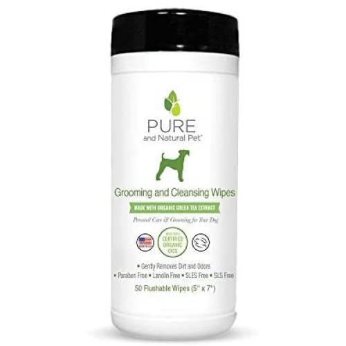 Pure and Natural Pet - Grooming and Cleansing Wipes Green Tea Green Tea 50 Wipes (PN261)