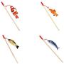 Pet Cat Toy Teaser Multi Color Bird Feather Goods for Cats Cat Catcher Teaser Stick Toys Cat Supplies