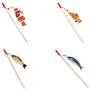 Pet Cat Toy Teaser Multi Color Bird Feather Goods for Cats Cat Catcher Teaser Stick Toys Cat Supplies Pet Cat Toy Teaser Multi Color Bird Feather Goods for Cats Cat Catcher Teaser Stick Toys Cat Supplies