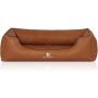 Knuffelwuff Artificial Leather Dog Bed Henderson M-L Small 85 x 63cm Rust