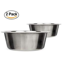 Stainless Steel Dog and Cat Bowls - Neater Feeder Extra Replacement Bowl (Metal Food and Water Dish), Single Bowl or 2 Pack