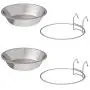 PETMAKER Stainless-Steel Hanging Pet Bowls for Dogs & Cats-Cage, Kennel, & Crate Large Feeder Dishes for Food & Water-Set of 2, 48oz Each PETMAKER Stainless-Steel Hanging Pet Bowls for Dogs & Cats-Cage, Kennel, & Crate Large Feeder Dishes for Food & Water-Set of 2, 48oz Each