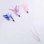 Bullker Kolefei Pet Cat Kitten Sequin Feather Teaser Palying Stick Wand Rod Interactive Toy for Home Purple Bullker Kolefei Pet Cat Kitten Sequin Feather Teaser Palying Stick Wand Rod Interactive Toy for Home Purple