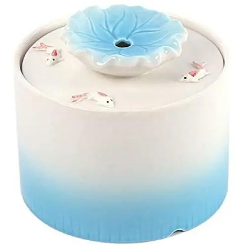 Stickit Graphix Ceramic Pet Water Fountain Automatic Cat Water Fountain Dog Water Dispenser Drinking Fountains Bowl for Cats and Dogs Filtered Water Ceramic Design and Easy to Clean