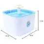 Pet Fountain, 84oz/2.5L Automatic Cat Water Fountain Dog Water Dispenser with 1 Silicone Mat for Cats, Dogs, Multiple Pets, cat Running Water Bowl Blue