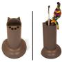 Feline Ruff Large Dog Toys Storage Box and Cat Teaser Wand Holder Bundle. 16'' x 12'' inch Pet Toy Storage Basket with Lid and a Unique Cat Toy Storage Solution