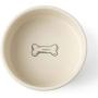 PetRageous 16030 Farm Dog Dishwasher Safe Stoneware Dog Water Bowl 6-Inch Diameter 2.5-Inch Tall 3.5-Cup Capacity for Medium and Large Dogs and Cats, Natural, Off-White