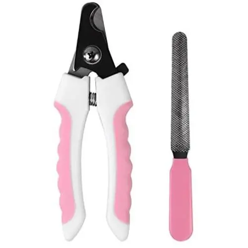 HaoDeng Dog Nail Clippers and Trimmer - with Quick Safety Guard to Avoid Over-Cutting Toenail - Grooming Razor Sharp Blades for Small Medium Large Breeds HaoDeng Dog Nail Clippers and Trimmer - with Quick Safety Guard to Avoid Over-Cutting Toenail - Grooming Razor Sharp Blades for Small Medium Large Breeds