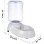 Liry Products Pet Water Drinking Fountain Automatic Gravity Dispenser Station Self Replenish Animal Waterer Dog Cat Large Capacity Fresh Drinking System Plastic Bottle Reservoir Bowl Stand (3 Gallon)