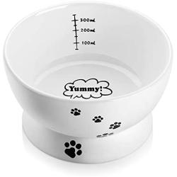 Y YHY Elevated Dog Bowls, Cermaic Dog Cat Bowls for Food and Water, Elevated Bowls for Medium Dogs and Cat, Prevent Neck Pain, Anti Slip Feet