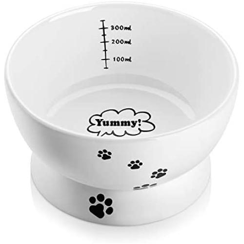 Y YHY Elevated Dog Bowls, Cermaic Dog Cat Bowls for Food and Water, Elevated Bowls for Medium Dogs and Cat, Prevent Neck Pain, Anti Slip Feet