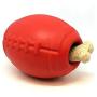 MKB by SodaPup - Natural Rubber Football Shaped Chew Toy - Treat Dispenser - Made in USA - for Heavy Chewers - Brown - Large