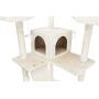 Royal Pet Club Celeste Cream Cat Tower 69in with Three Scratching Columns, Two Condos, Two Climbing Ramps, Three Edged Platforms, Dangling Toys (44730)