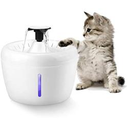 Ciconira Cat Water Fountain, Pet Drinking Dispenser 2.5L Super Quiet Dog Watering Fountains with Filter LED Light for Dogs, Cats, Birds and Small AnimalsChristmas New Year Gift