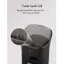 PETLIBRO Automatic Cat Feeder, 6L Auto Dry Food Dispenser with Twist Lock Lid for Naughty Pet, Low Food LED Indication with Clog-Free Design, Up to 50 Portion Control 6 Meals Daily for Dogs and Cats