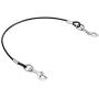 Mogoko Pet Car Seat Belt Restraint, Coated Stainless Steel Chew Proof Dog Safety Vehicle Tether Cable, Double Handle Black Leashes Rope for Pet Harness-4 Sizes