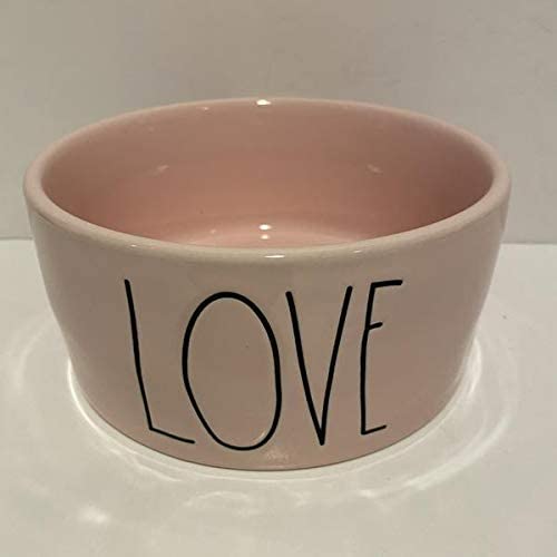 Rae Dunn LOVE Pet Bowl Dog or Cat Pink - Ceramic - 6 in Rae Dunn LOVE Pet Bowl Dog or Cat Pink - Ceramic - 6 in